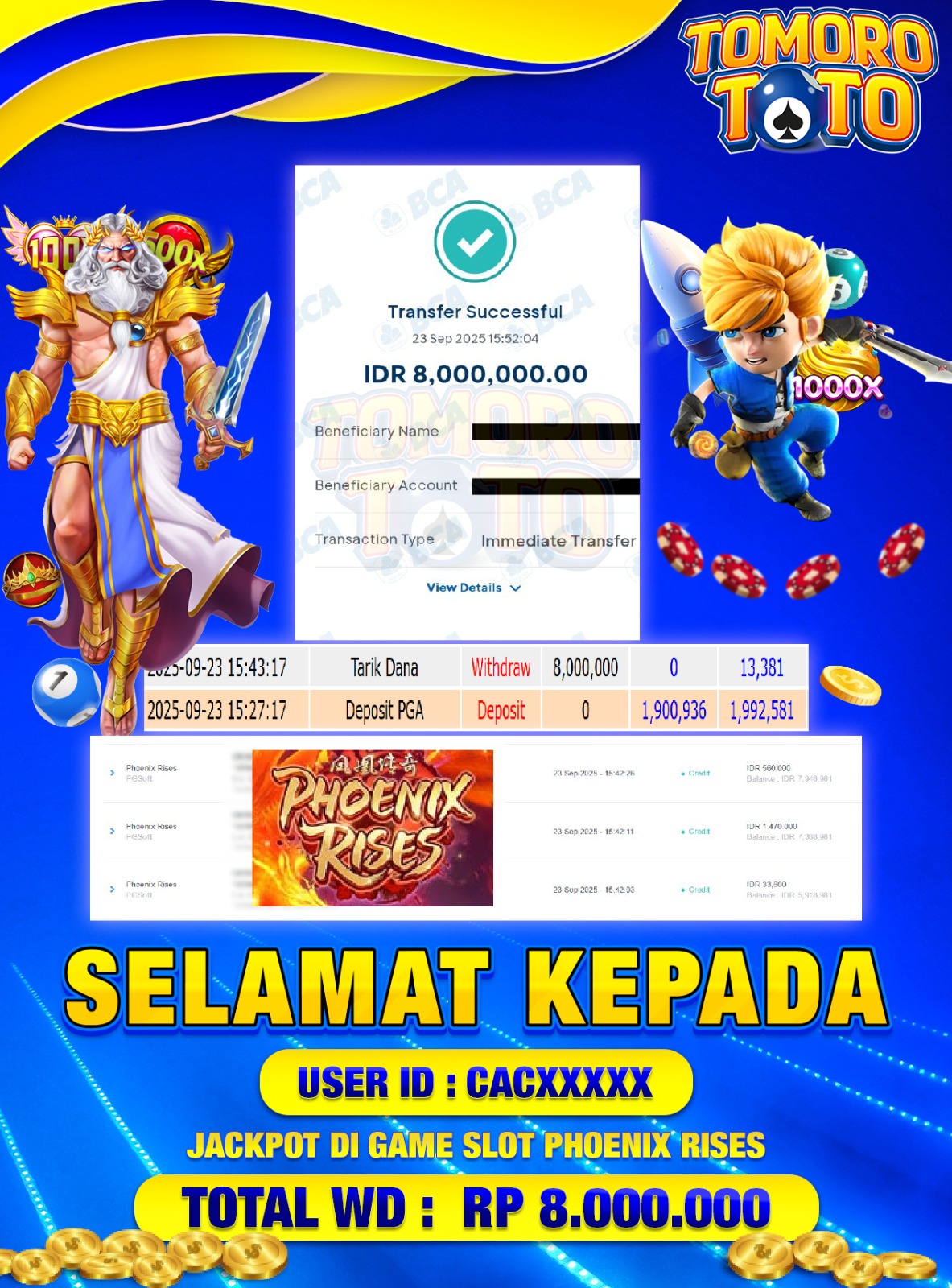 BUKTI JP TOMOROTOTO 23 SEPTEMBER 2025