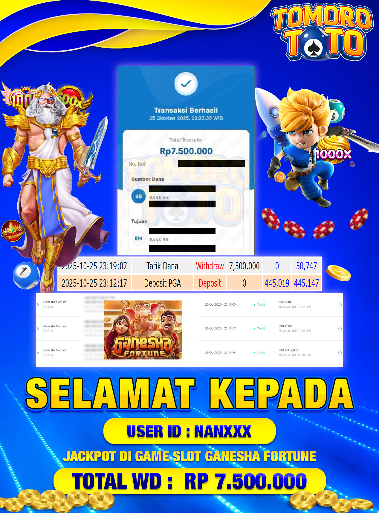 BUKTI JP TOMOROTOTO 25 OKTOBER 2025