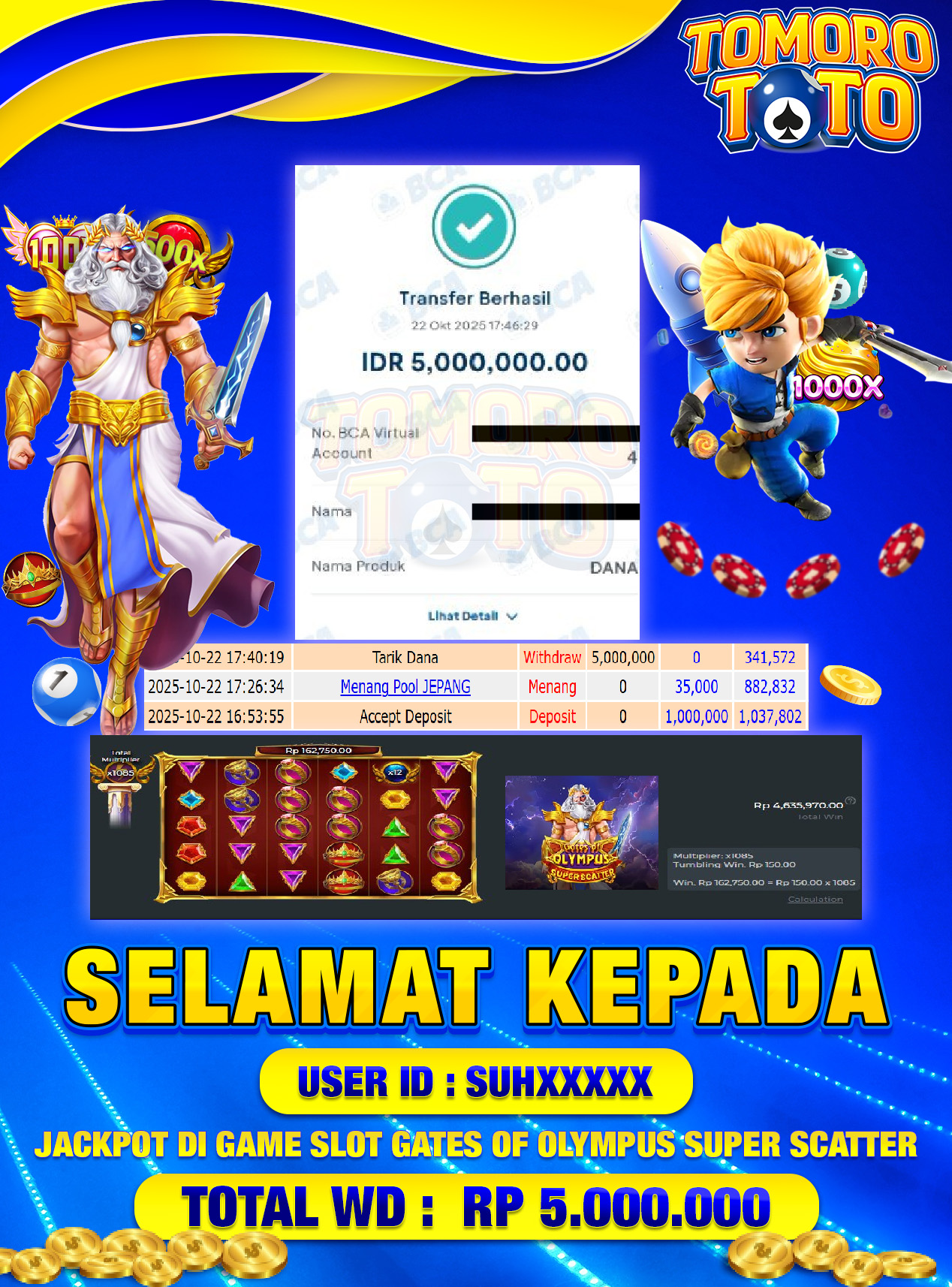 BUKTI JP TOMOROTOTO 22 OKTOBER 2025
