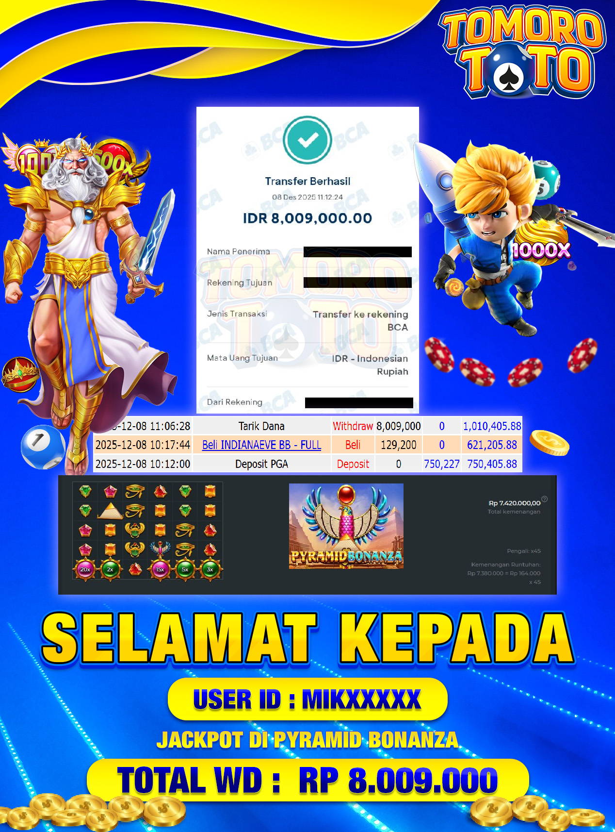 BUKTI JP TOMOROTOTO 08 DESEMBER 2025