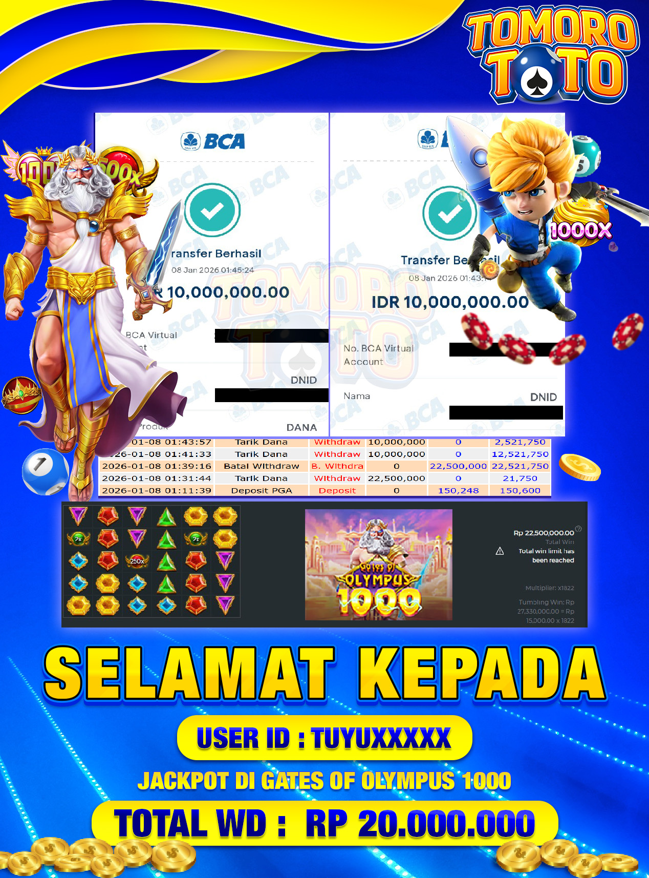 BUKTI JP TOMOROTOTO 08 JANUARI 2026